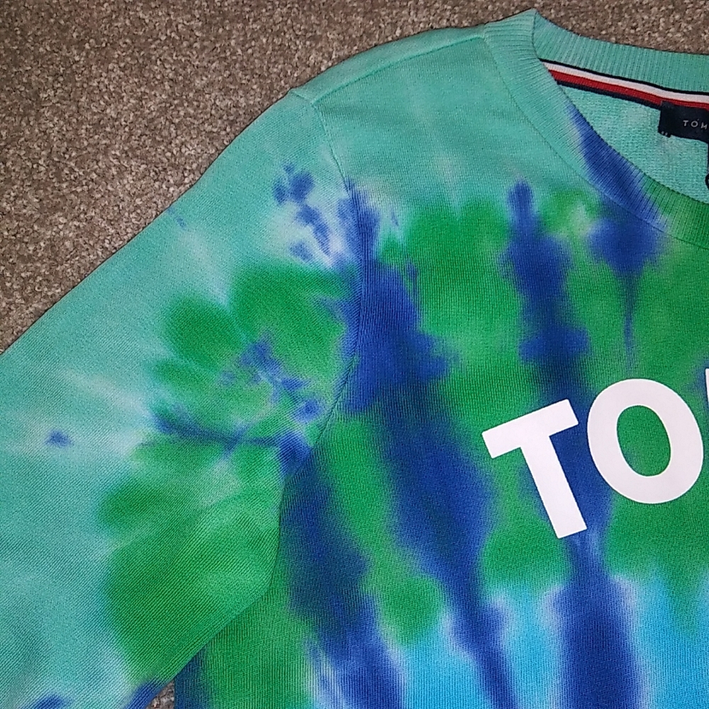 NWT Sz S Tommy Hilfiger Tie-Dye French Terry Dress - Picture 9 of 14